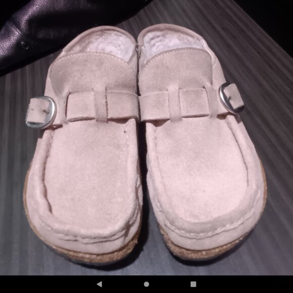 Birkenstock Cream Mules - Picture 1 of 8